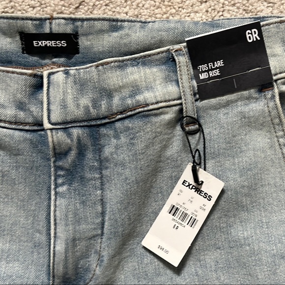 Women's Light Blue Flared Jeans - Picture 3 of 3